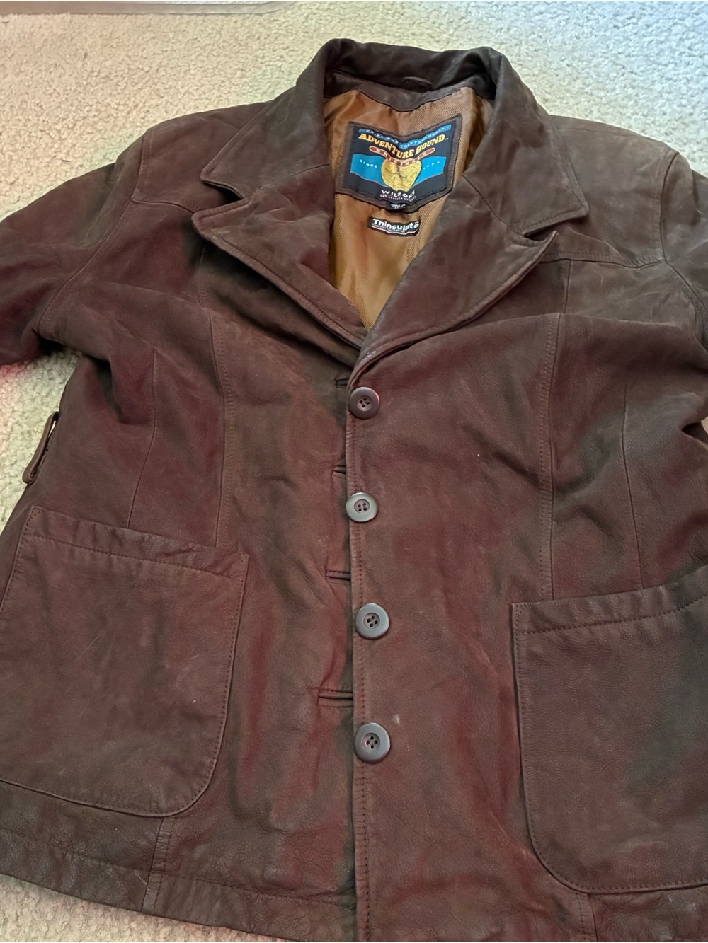 Wilson Vintage Men’s Dark Brown Suede Jacket